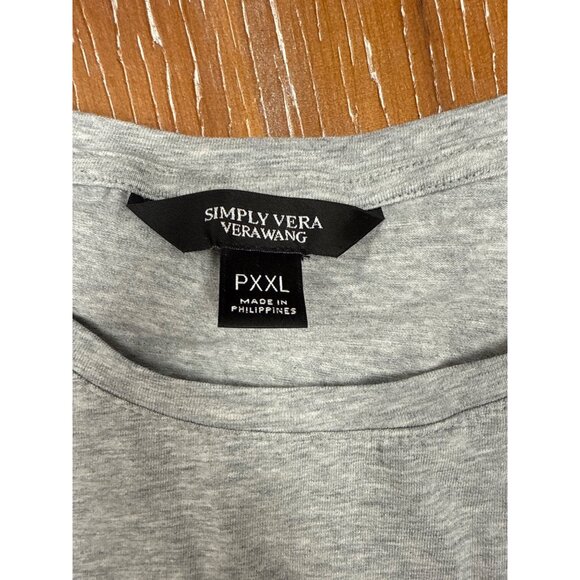 Petite Simply Vera Vera Wang Pride Graphic Tee, Women's, Size: XXL Petite, Grey - Picture 4 of 9